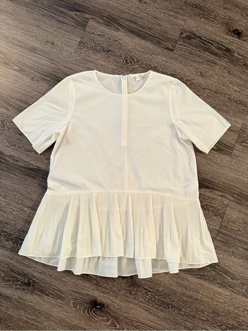 Cos Ivory Pleated Top